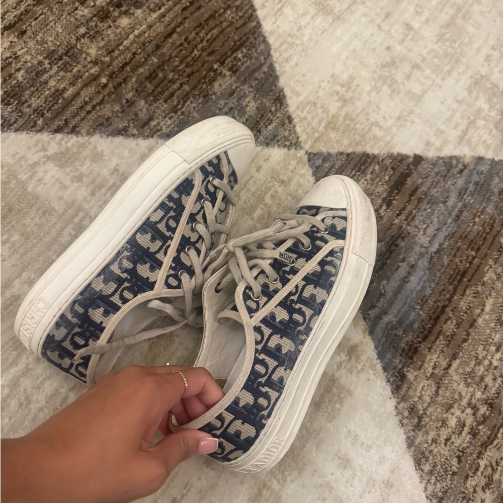 Dior Navy and Cream Women's Sneakers